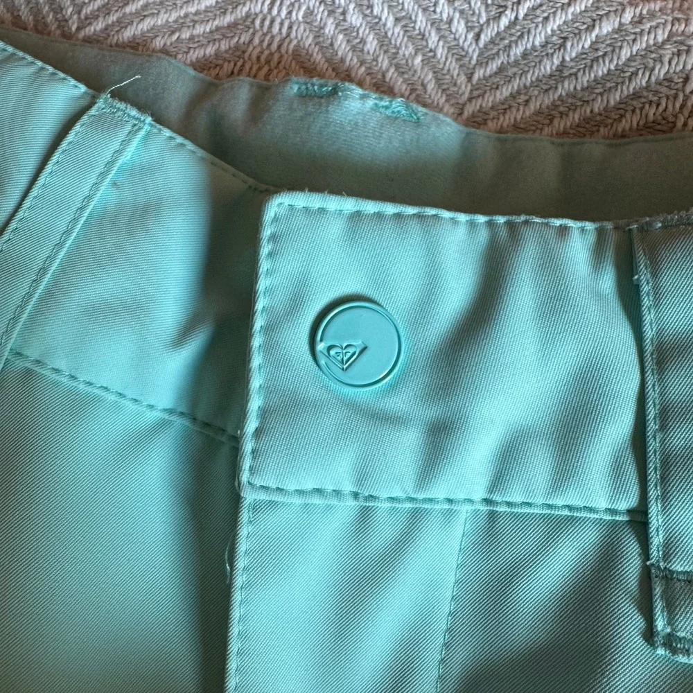 Roxy Backyard Girls Snow Pants Aqua Blue DryFlight 10K Ski Snowboard Size 16 XXL